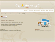 Tablet Screenshot of hotelalankar.in